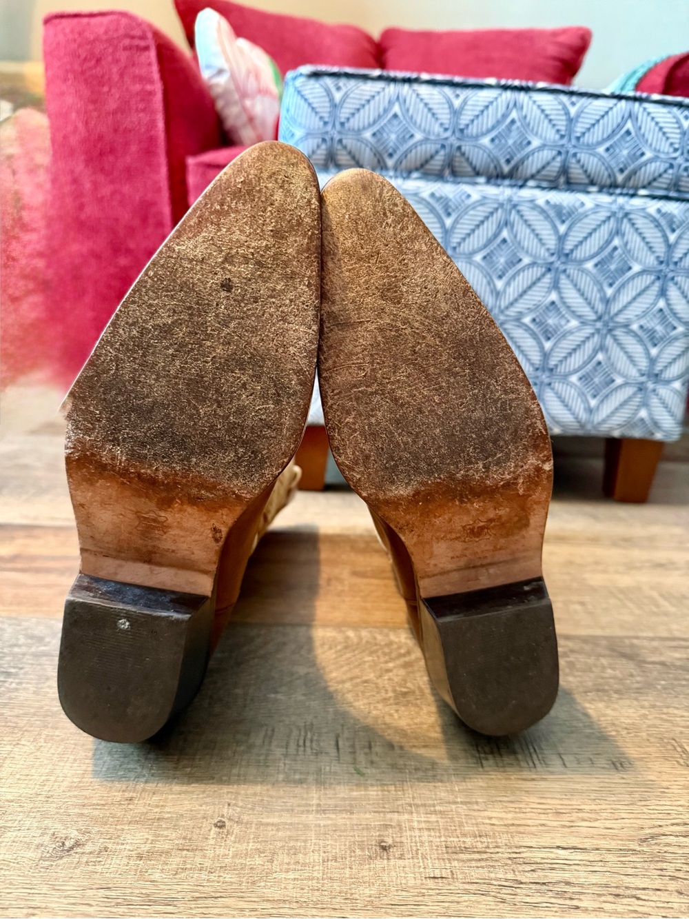 VINTAGE J Jill Leather Tapestry western Boots 7 EUC - Picture 6 of 8